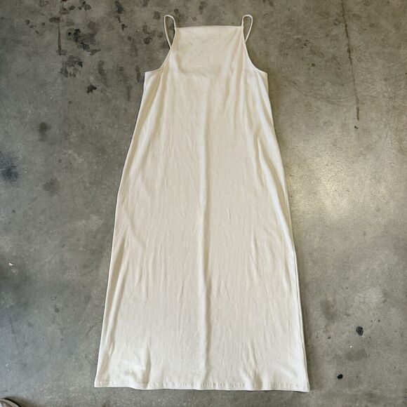 NWT Old Navy Womens Rib Knit MIDI Dress Ribbed Bodycon Chic Moto Modest Modern - Picture 2 of 13